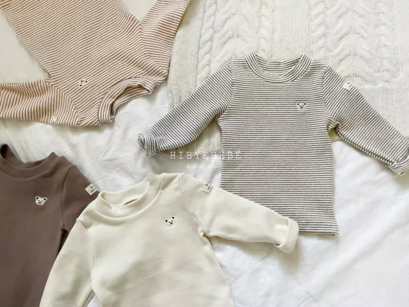 Hi Byebebe - Korean Baby Fashion - #babyfever - Pudding Half Neck Tee - 3