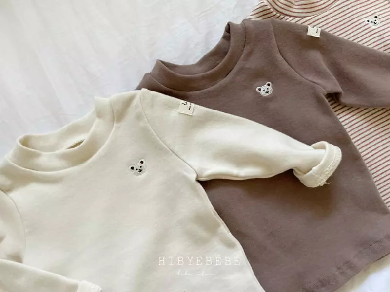 Hi Byebebe - Korean Baby Fashion - #babyfever - Pudding Half Neck Tee - 4