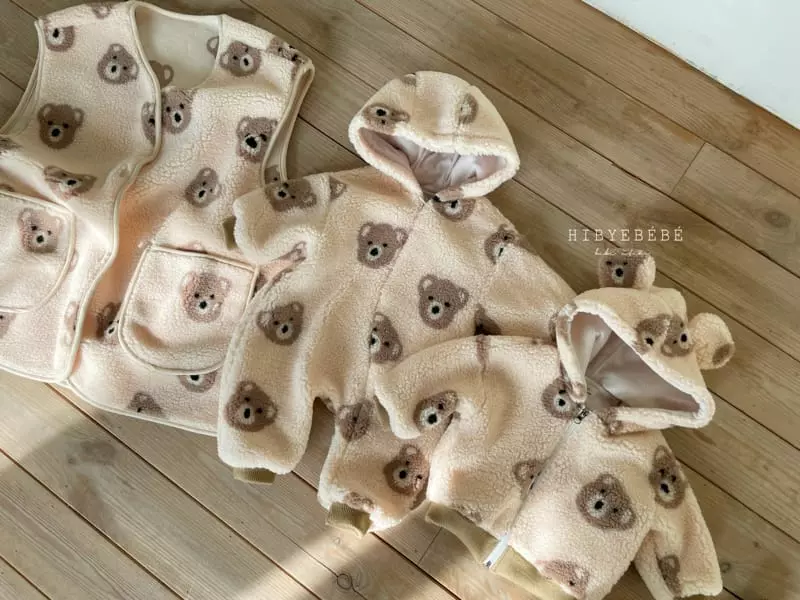 Hi Byebebe - Korean Baby Fashion - #babygirlfashion - Cozy Bear Hoody Jumper - 2