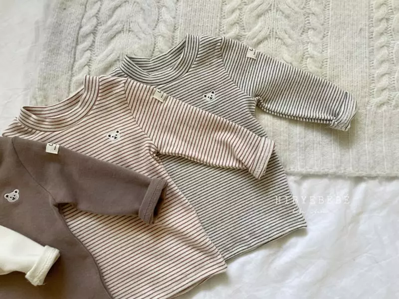 Hi Byebebe - Korean Baby Fashion - #babylifestyle - Pudding Half Neck Tee - 5