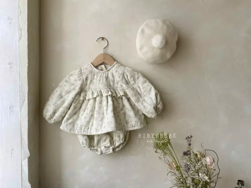 Hi Byebebe - Korean Baby Fashion - #babyoninstagram - Blanc Shirring Top Bottom Set - 6
