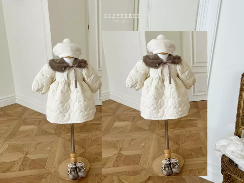 Hi Byebebe - Korean Baby Fashion - #babyoninstagram - Heart Quilting One-piece - 8