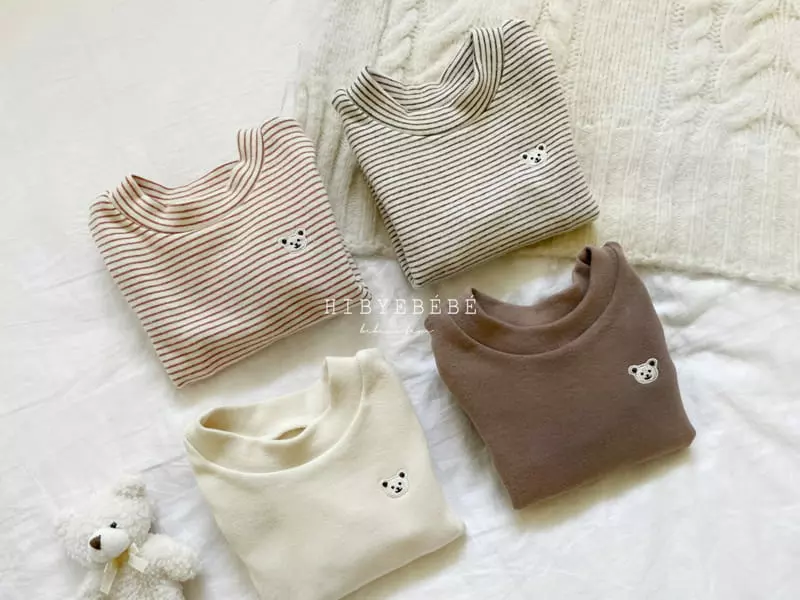 Hi Byebebe - Korean Baby Fashion - #babyoninstagram - Pudding Half Neck Tee - 6