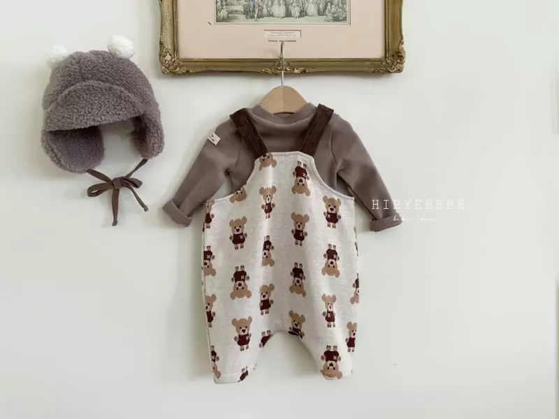 Hi Byebebe - Korean Baby Fashion - #babyoninstagram - Conny Knit Dungarees Pants - 3