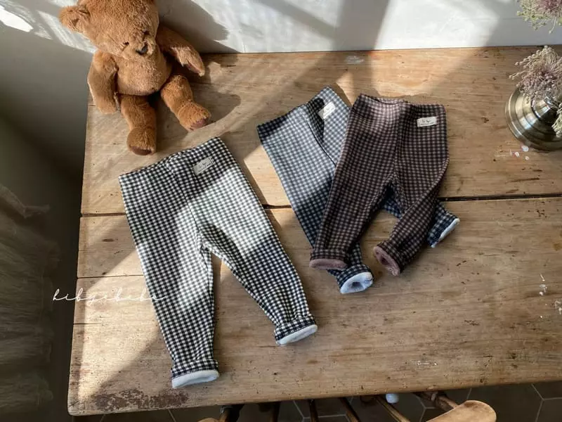 Hi Byebebe - Korean Baby Fashion - #babyoninstagram - Check Mink Leggings