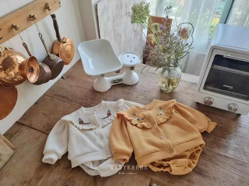 Hi Byebebe - Korean Baby Fashion - #babyootd - Ellody Cardigan Bodysuit Set