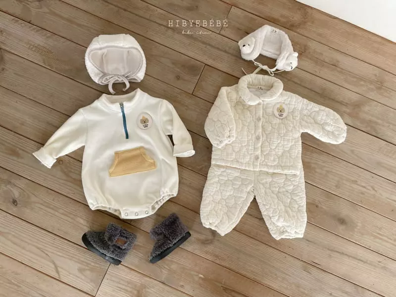 Hi Byebebe - Korean Baby Fashion - #babyoninstagram - Bear Half Neck Rib Bodysuit - 4