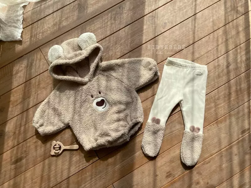 Hi Byebebe - Korean Baby Fashion - #babyootd - Smile Bear Dumble Bodysuit - 12