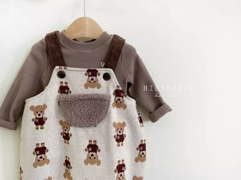 Hi Byebebe - Korean Baby Fashion - #babyoninstagram - Conny Knit Dungarees Pants - 4