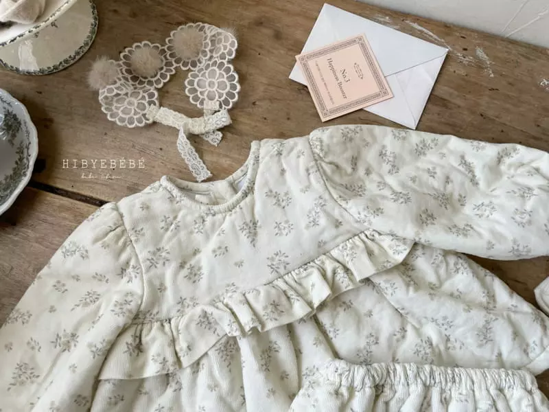 Hi Byebebe - Korean Baby Fashion - #babyoutfit - Blanc Shirring Top Bottom Set - 9