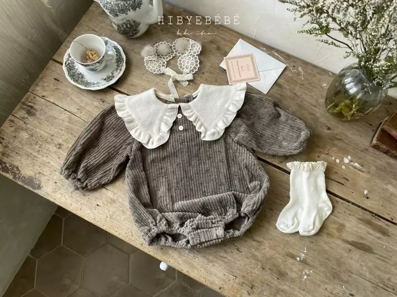 Hi Byebebe - Korean Baby Fashion - #babyoutfit - Mocha Rib Bodysuit - 2