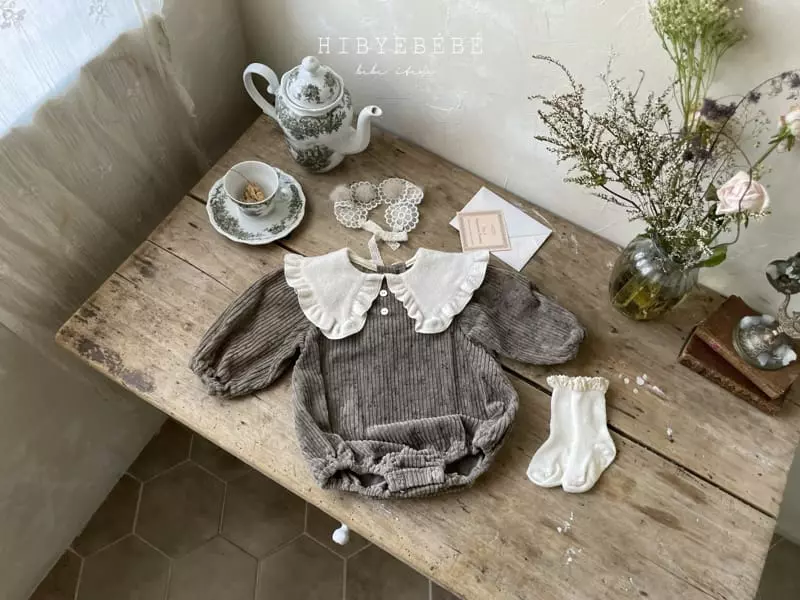 Hi Byebebe - Korean Baby Fashion - #babyoutfit - Mocha Rib Bodysuit - 3