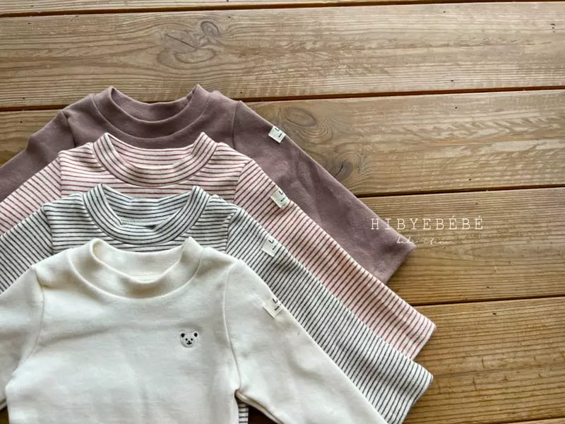 Hi Byebebe - Korean Baby Fashion - #babyoutfit - Pudding Half Neck Tee - 8