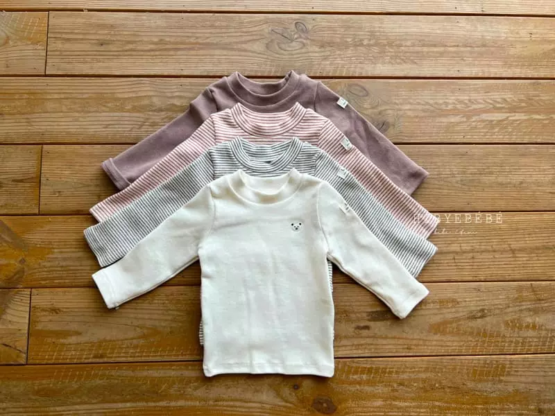 Hi Byebebe - Korean Baby Fashion - #babyoutfit - Pudding Half Neck Tee - 9