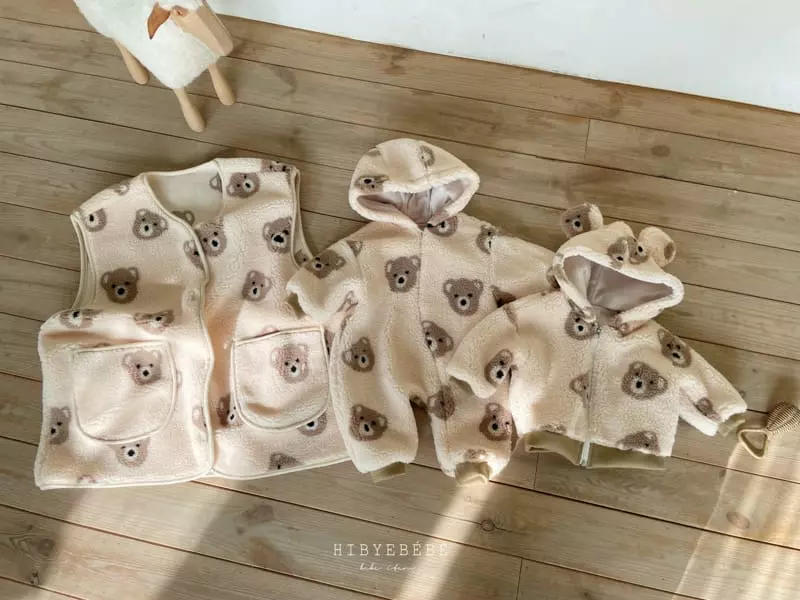 Hi Byebebe - Korean Baby Fashion - #babyoutfit - Cozy Bear Overalls - 5
