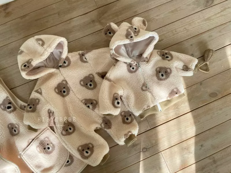 Hi Byebebe - Korean Baby Fashion - #babyoutfit - Cozy Bear Overalls - 6