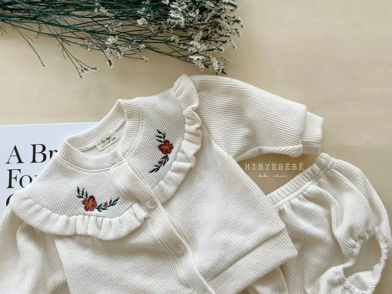 Hi Byebebe - Korean Baby Fashion - #onlinebabyshop - Ellody Cardigan Bodysuit Set - 6