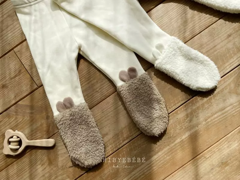 Hi Byebebe - Korean Baby Fashion - #onlinebabyshop - Bear Foot Leggings - 3