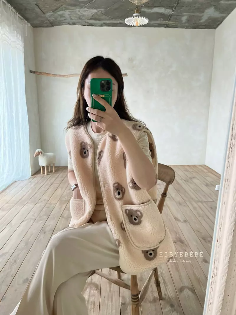 Hi Byebebe - Korean Women Fashion - #womensfashion - Cozy Bear Vest Mom - 2