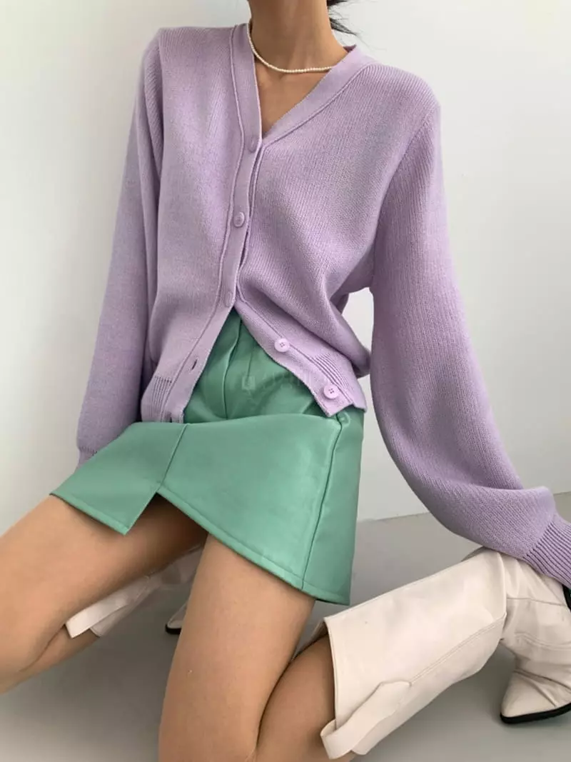 Highcolor - Korean Women Fashion - #momslook - Y Cardigan - 8