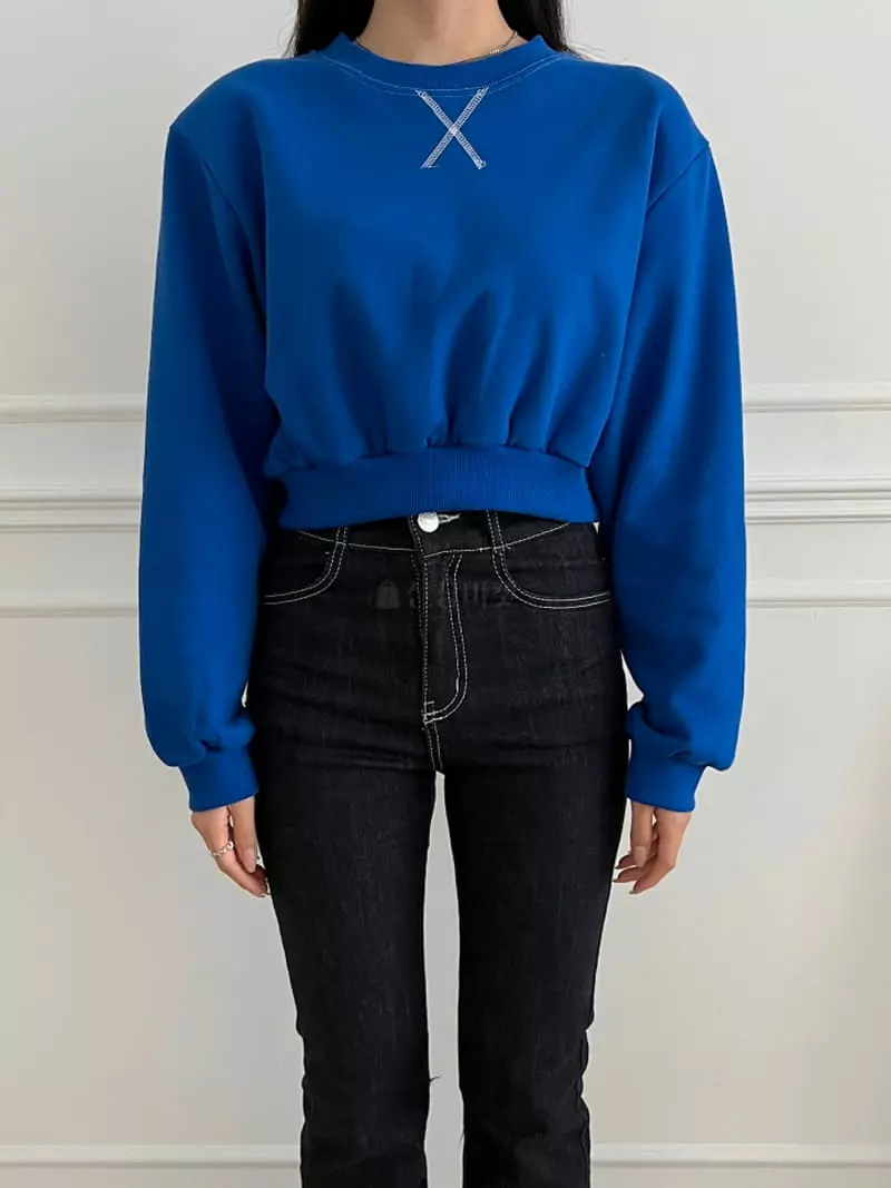 Highcolor - Korean Women Fashion - #momslook - Stitch Sweatshirt - 11