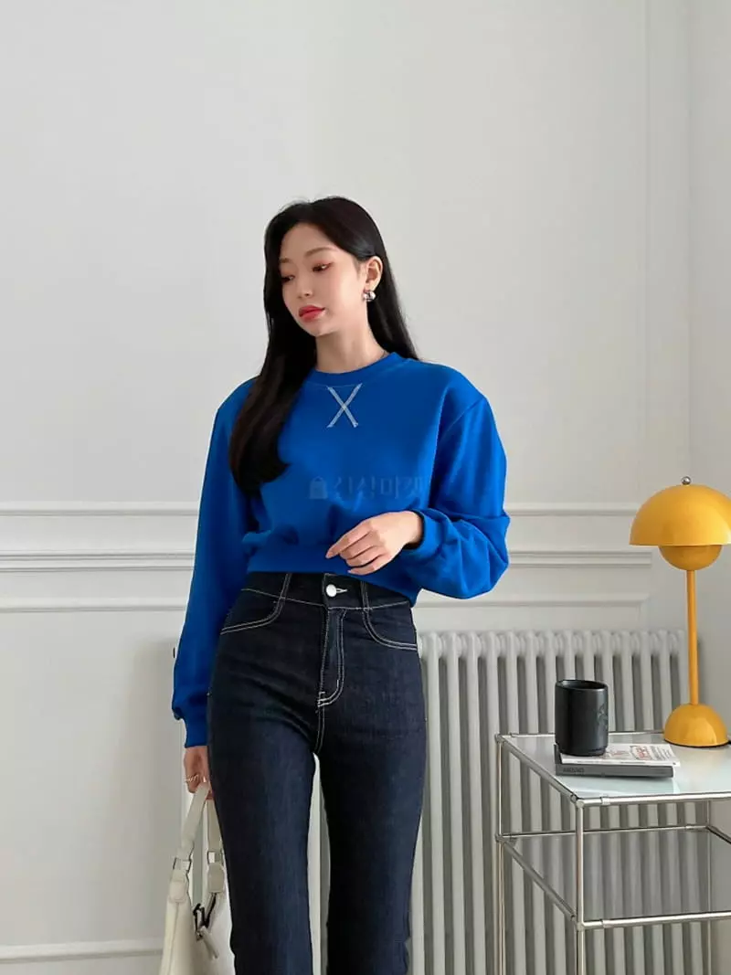 Highcolor - Korean Women Fashion - #momslook - Stitch Sweatshirt - 7