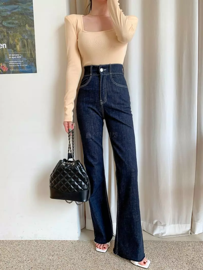 Highcolor - Korean Women Fashion - #momslook - Bootscut Pants - 8