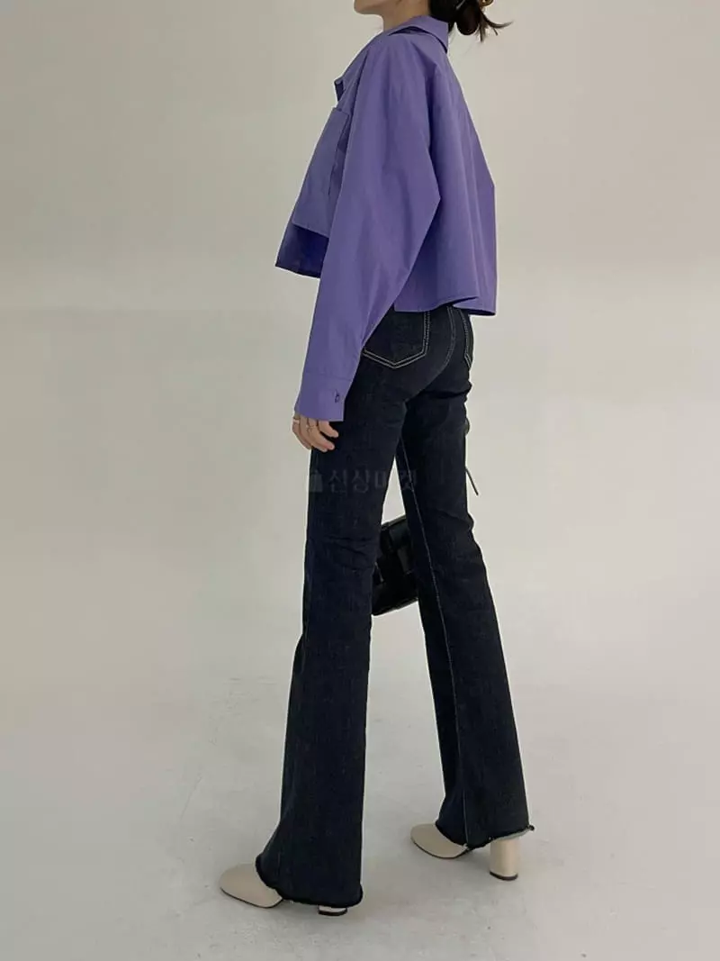 Highcolor - Korean Women Fashion - #momslook - Crop Shirt - 12