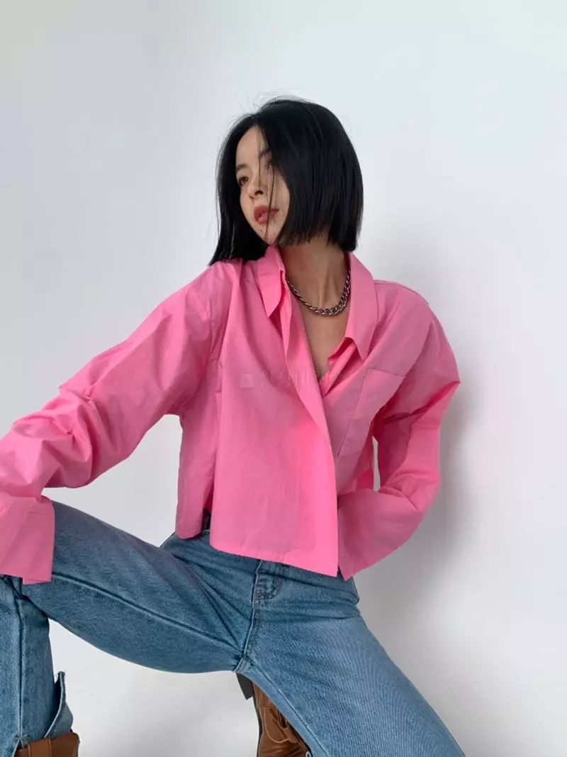 Highcolor - Korean Women Fashion - #momslook - Crop Shirt - 8