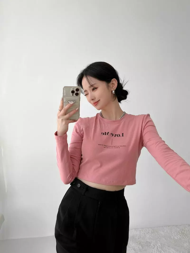 Highcolor - Korean Women Fashion - #momslook - Love Me Crop Tee - 10