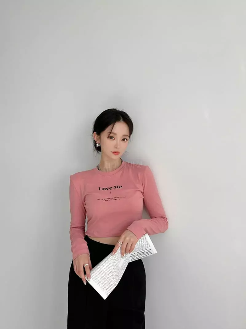 Highcolor - Korean Women Fashion - #momslook - Love Me Crop Tee - 11