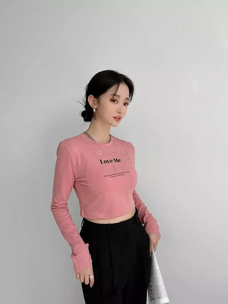 Highcolor - Korean Women Fashion - #momslook - Love Me Crop Tee - 9