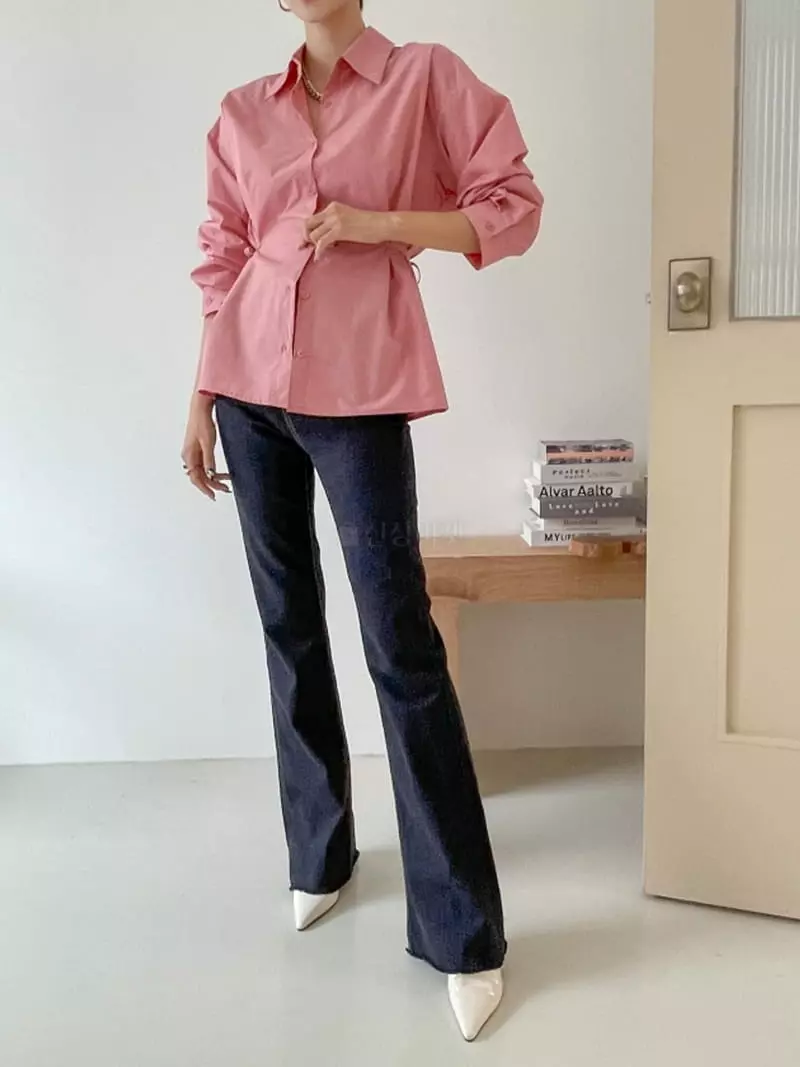 Highcolor - Korean Women Fashion - #momslook - Waist Shirt - 2