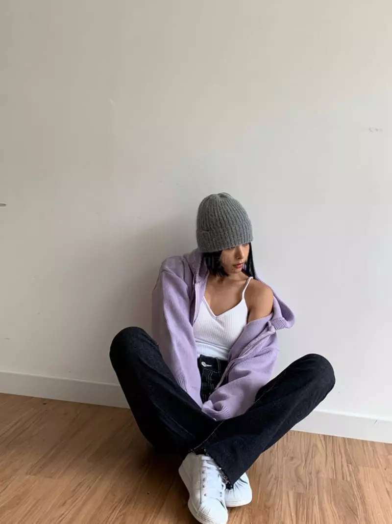Highcolor - Korean Women Fashion - #thelittlethings - Knit Zip-up - 4