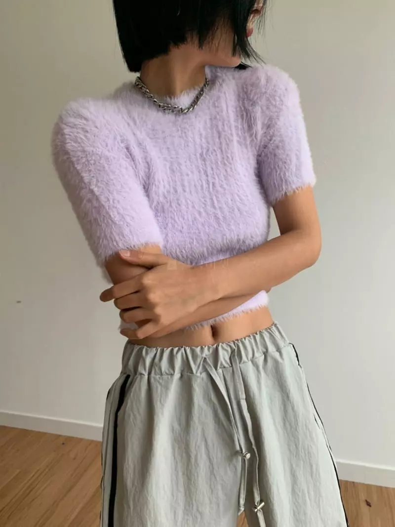 Highcolor - Korean Women Fashion - #momslook - Cotton Candy Knit Tee - 7
