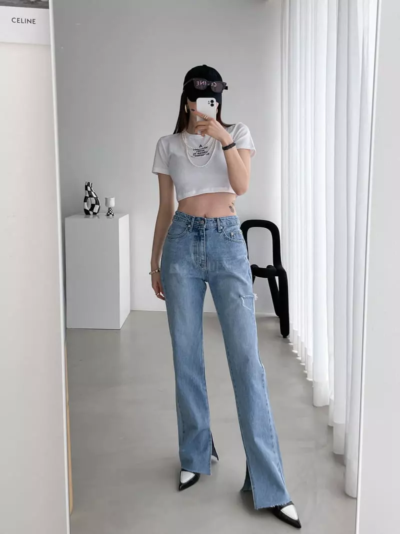 Highcolor - Korean Women Fashion - #momslook - Cut Jeans - 5