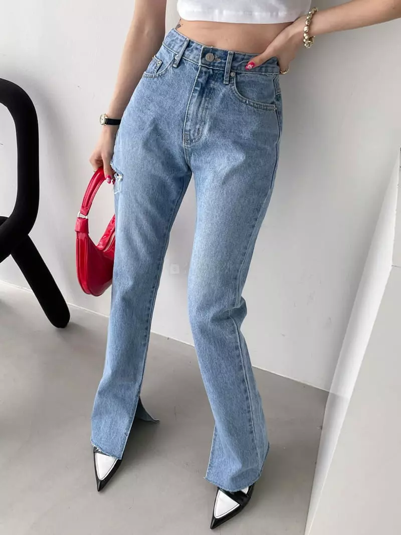 Highcolor - Korean Women Fashion - #momslook - Cut Jeans - 7