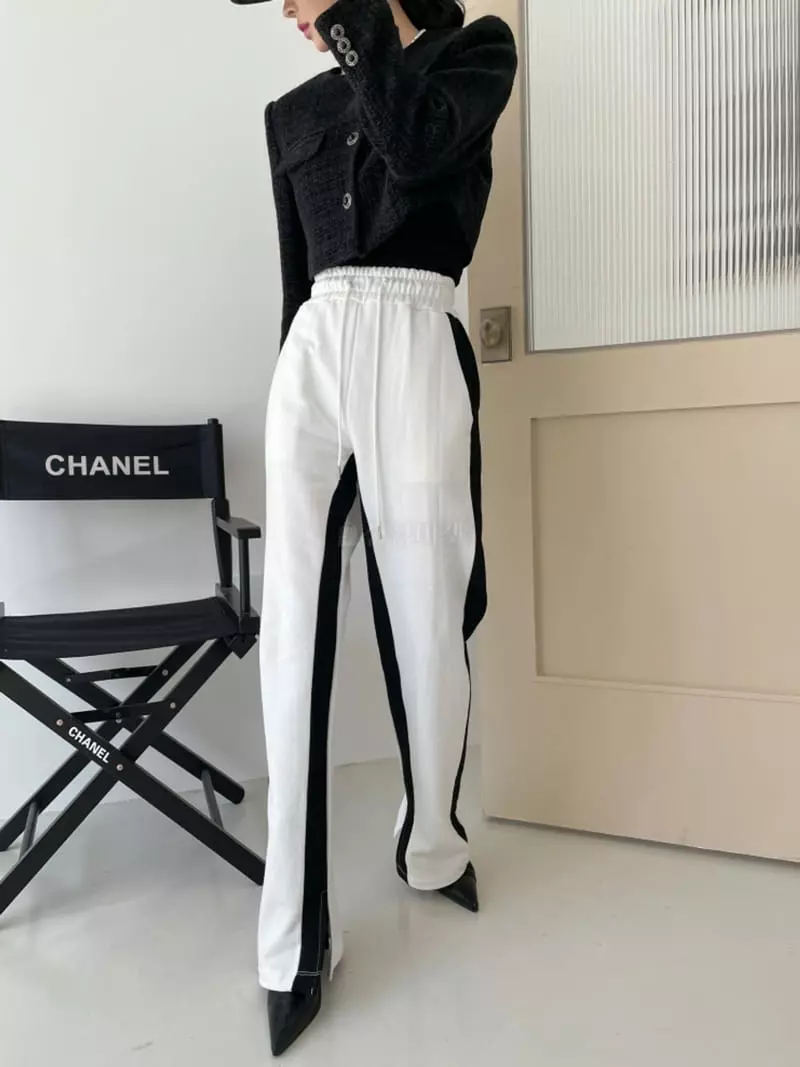 Highcolor - Korean Women Fashion - #pursuepretty - Two Tone Pants - 9