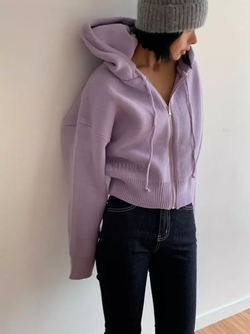 Highcolor - Korean Women Fashion - #thelittlethings - Knit Zip-up - 3