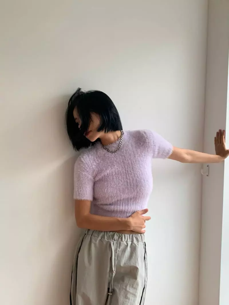 Highcolor - Korean Women Fashion - #thelittlethings - Cotton Candy Knit Tee - 2