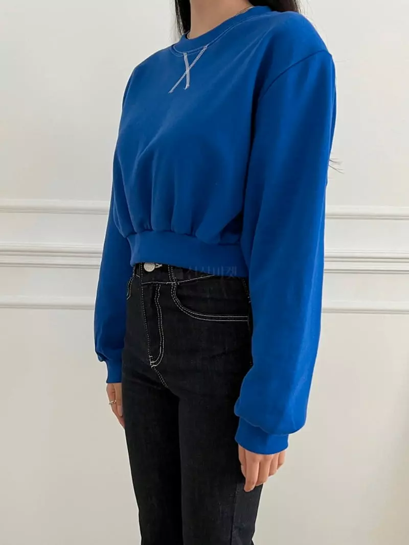 Highcolor - Korean Women Fashion - #womensfashion - Stitch Sweatshirt - 12