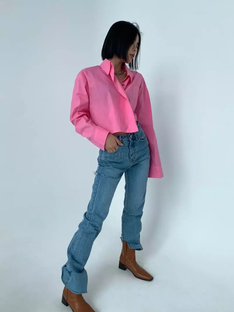 Highcolor - Korean Women Fashion - #womensfashion - Crop Shirt - 7