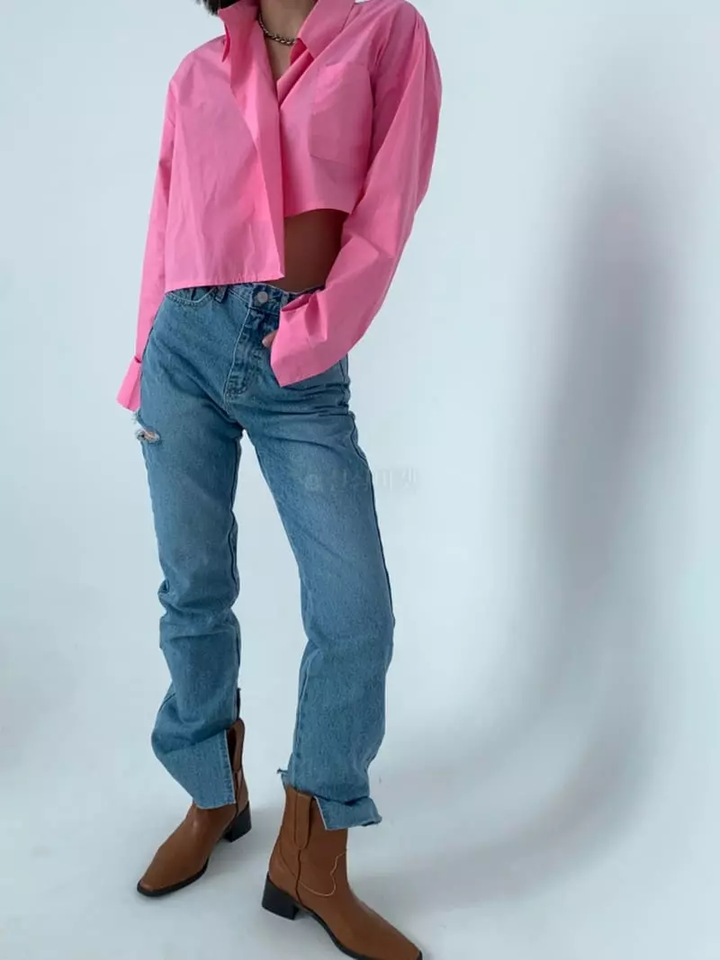 Highcolor - Korean Women Fashion - #womensfashion - Crop Shirt - 9