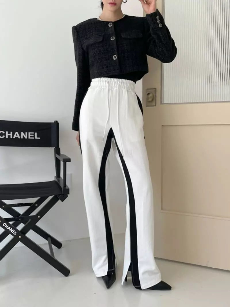Highcolor - Korean Women Fashion - #womensfashion - Two Tone Pants - 6