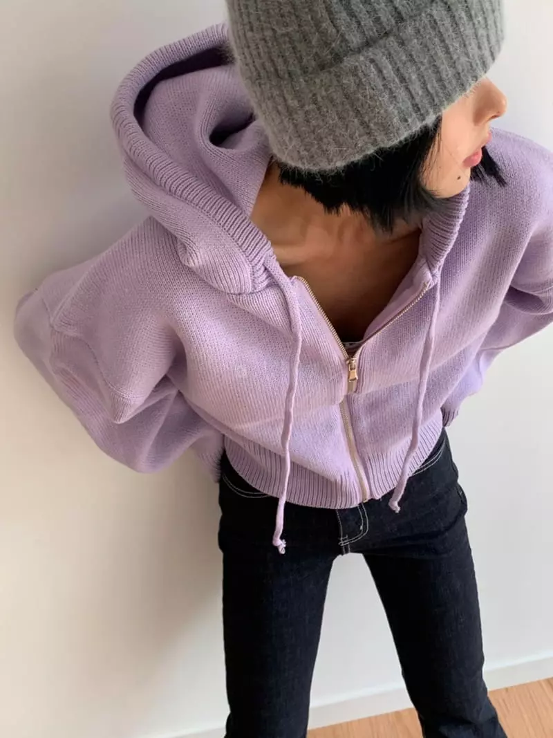 Highcolor - Korean Women Fashion - #womensfashion - Knit Zip-up - 5