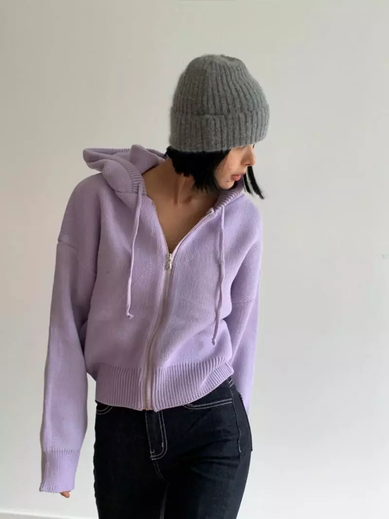 Highcolor - Korean Women Fashion - #womensfashion - Knit Zip-up - 7