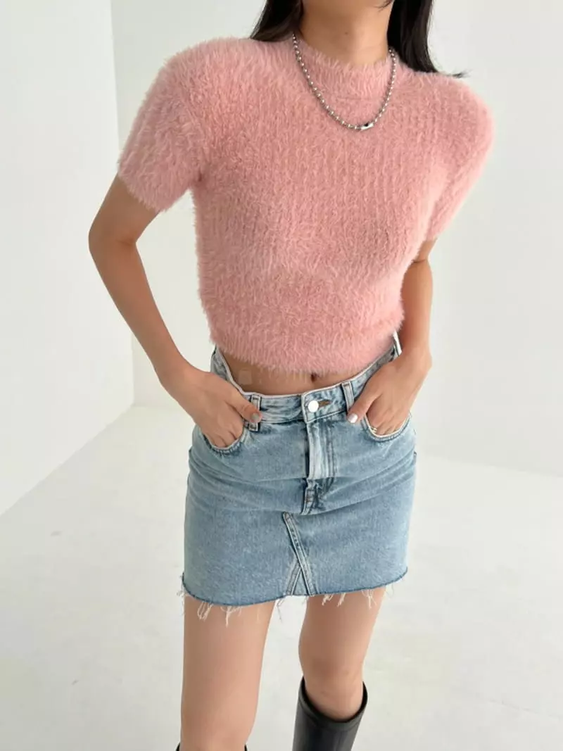 Highcolor - Korean Women Fashion - #womensfashion - Cotton Candy Knit Tee - 12