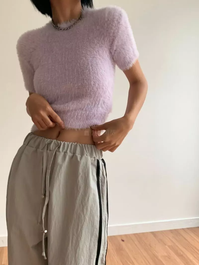 Highcolor - Korean Women Fashion - #momslook - Cotton Candy Knit Tee - 4
