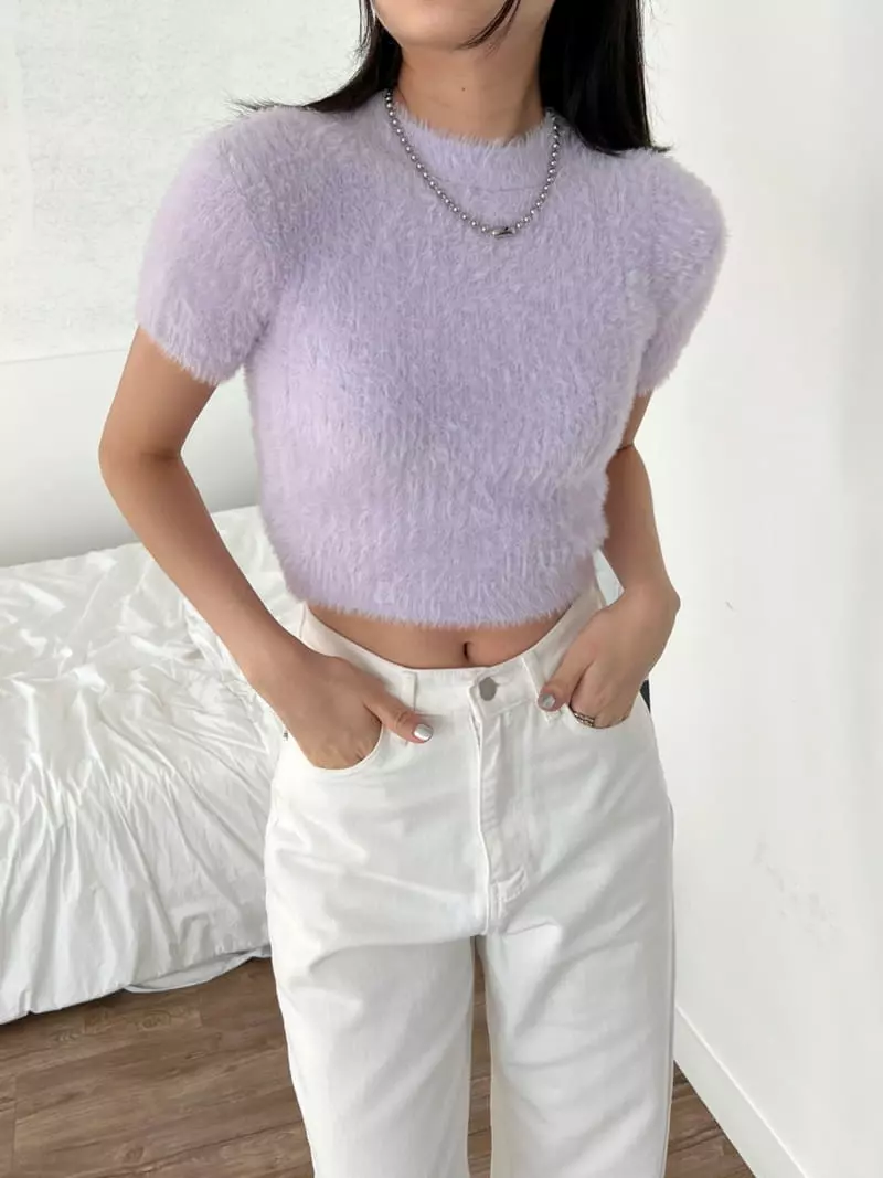 Highcolor - Korean Women Fashion - #womensfashion - Cotton Candy Knit Tee - 8