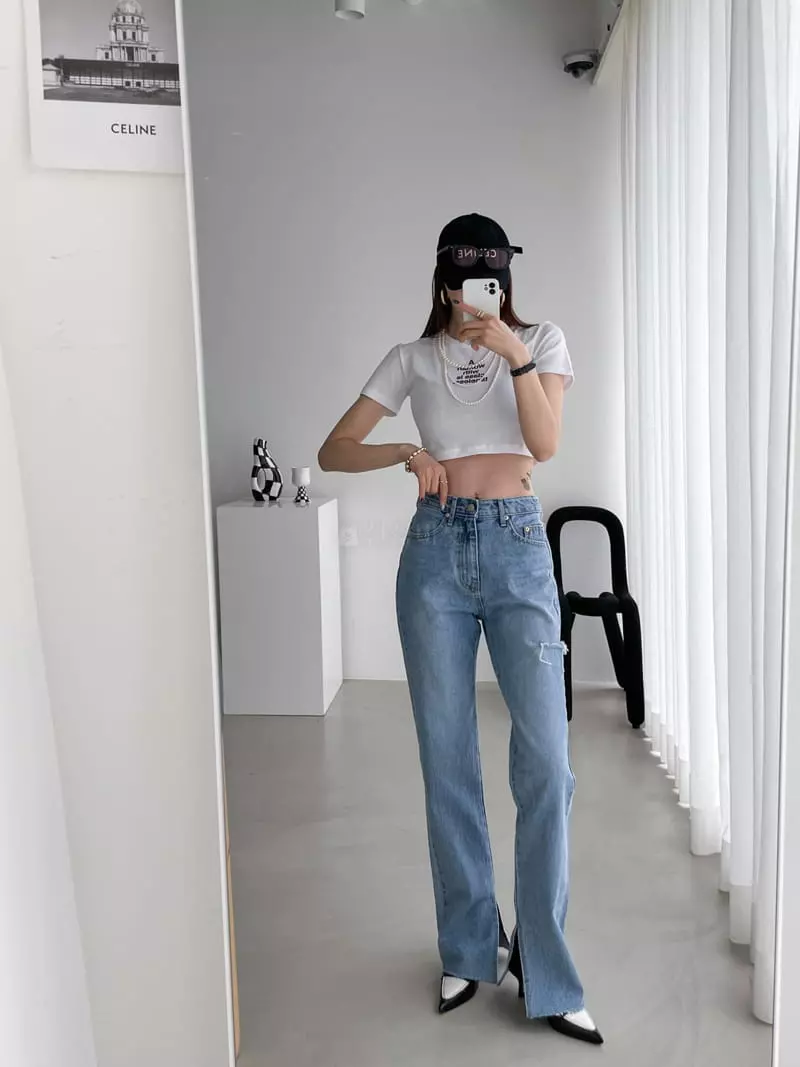 Highcolor - Korean Women Fashion - #womensfashion - Cut Jeans - 10